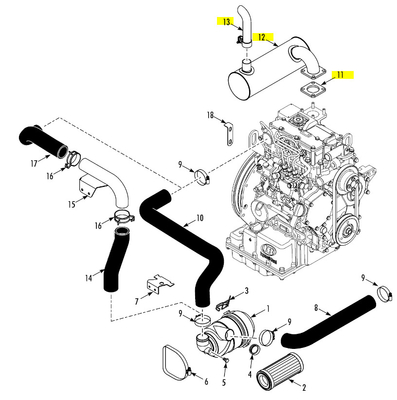 Muffler 130983 Ø38 3E71351G01 3E71352G01 Cho đơn vị làm lạnh SP THERMO KING