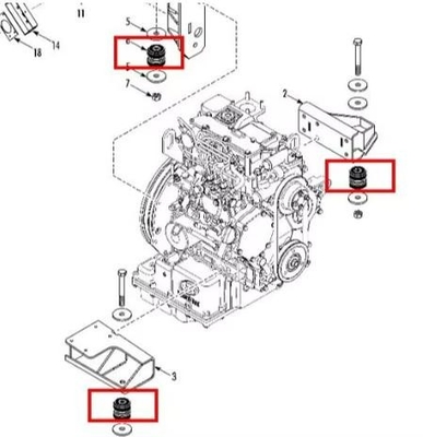 Sau thị trường thay thế thermoking phụ tùng 93-0577 Đặt động cơ - rung động cho Thermo King T Series Sub Engine Unit