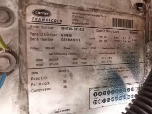 69NT40-511-323 Máy biến áp Carrier Phụ kiện đã qua sử dụng Linh kiện làm lạnh