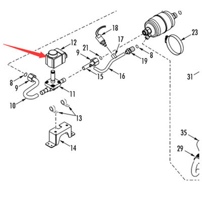 Mô hình 415047 12V 415051 24V Đường cuộn van nhiệt điện tử nguyên bản Thermo King RV200