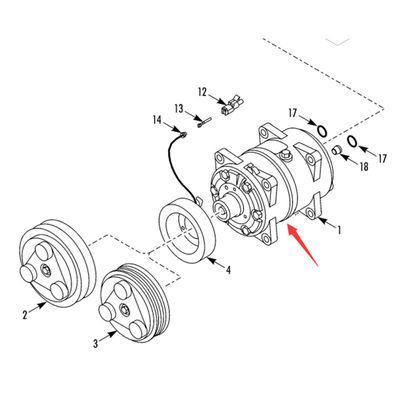 Bộ máy nén nguyên bản mẫu 1021118IRM cho Thermo King RV200
