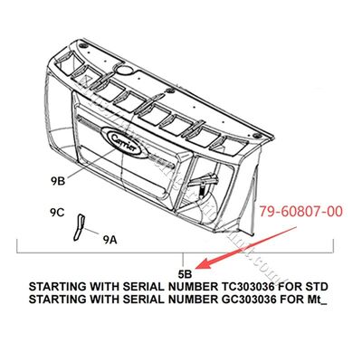 79-60807-00 S550 S750 S850 Vỏ da phía trước bộ phận thay thế gốc