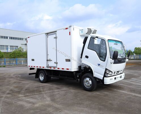 Isuzu 100p Nhật Bản Thương hiệu xe tải khung gầm với chiều dài 4,1 mét hộp lạnh với các đơn vị làm lạnh THERMO KING RV380V 4X2 Mini 3tons 2 Ton Freezer Truck làm lạnh