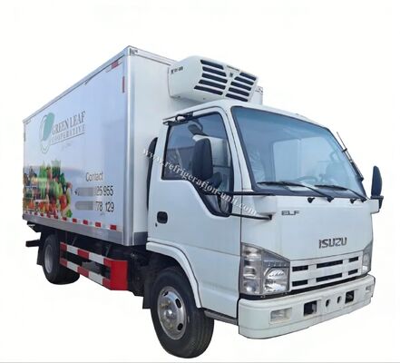 Isuzu 100p Nhật Bản Thương hiệu xe tải khung gầm với chiều dài 4,1 mét hộp lạnh với các đơn vị làm lạnh THERMO KING RV380V 4X2 Mini 3tons 2 Ton Freezer Truck làm lạnh