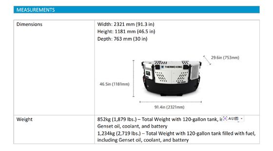 SG3500 THERMO KING diesel engine marine generator container refrigeration unit electric power supply remarkable fuel efficiency made in China factory