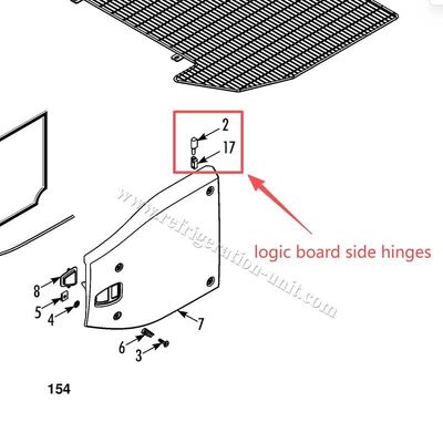 hộp điều khiển bên bo mạch logic, bản lề bên, bộ làm lạnh THERMO KING dòng T - T-600M/R 800M/R 1000M/R 680Pro 880Pro T-1080Pro